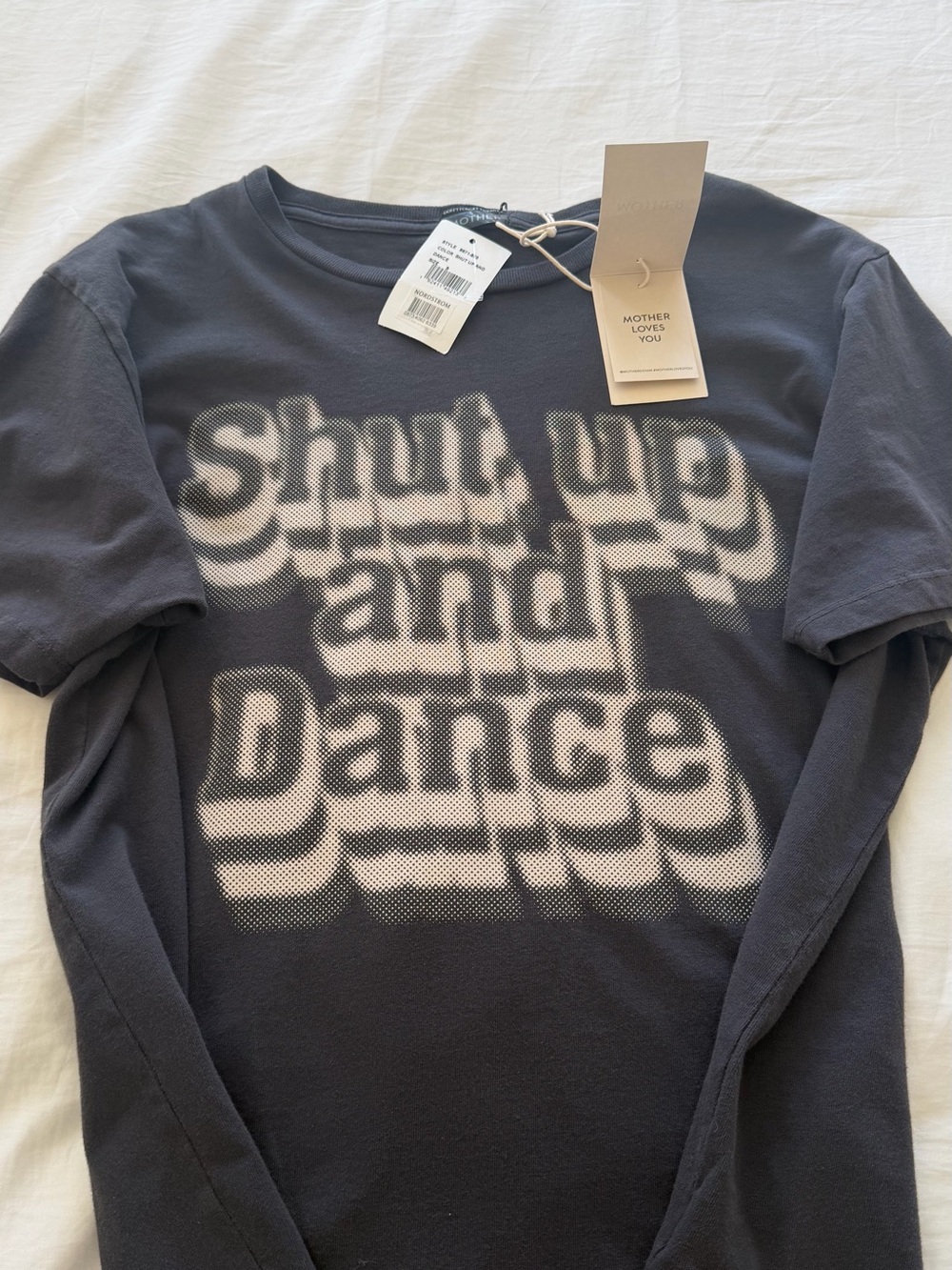 MOTHER Black Graphic 'Shut Up and Dance' Short Sleeve Tee